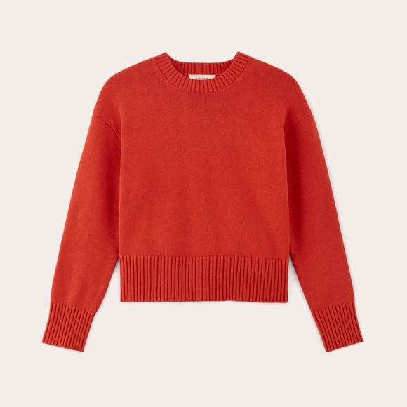 Everlane Sweaters - Everlane 100% wool orange cottagecore whimsy Normcore Crewneck Sweater medium